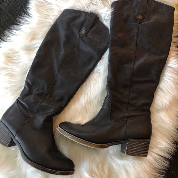 Rampage Shoes - Rampage Faux leather knee high boots in dark brown
